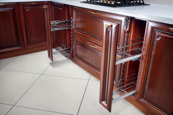 Cherry Cabinet Refacing in Houston